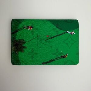 Louis Vuitton Green Pocket Organizer with Golf Design